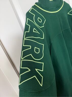 Green PAR K Lettered Pullover with Neon Trim XS